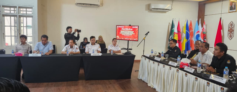 Rapat Pleno Penetapan Pemutakhiran Data Pemilih Berkelanjutan (PDPB) Triwulan III Tahun 2026 di Aula Kantor KPU Kabupaten Gunung Mas, Rabu (30/9/2026) pagi.