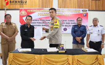 Penandatanganan Nota Kesepahaman Penyelenggaraan/Pengawalan Pemilu 