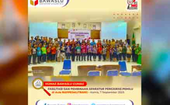 Bawaslu Kabupaten Gunung Mas gelar kegiatan Fasilitasi dan Pembinaan Aparatur Pengawas Pemilu II