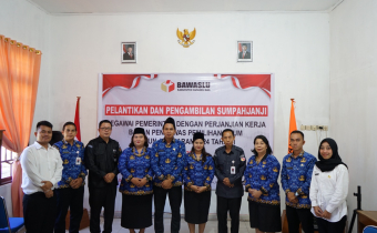 Tiga ASN Bawaslu Gunung Mas Dilantik